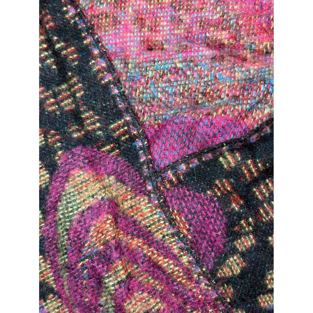 Unbranded Scarf Unisex OS Multicolor Psychedelic Woven Boho Retro Statement Wrap